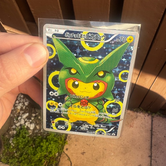 Poncho-Wearing Pikachu Rayquaza #230/XY-P Pokemon Japanese Promo - Picture 7 of 10